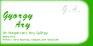gyorgy ary business card